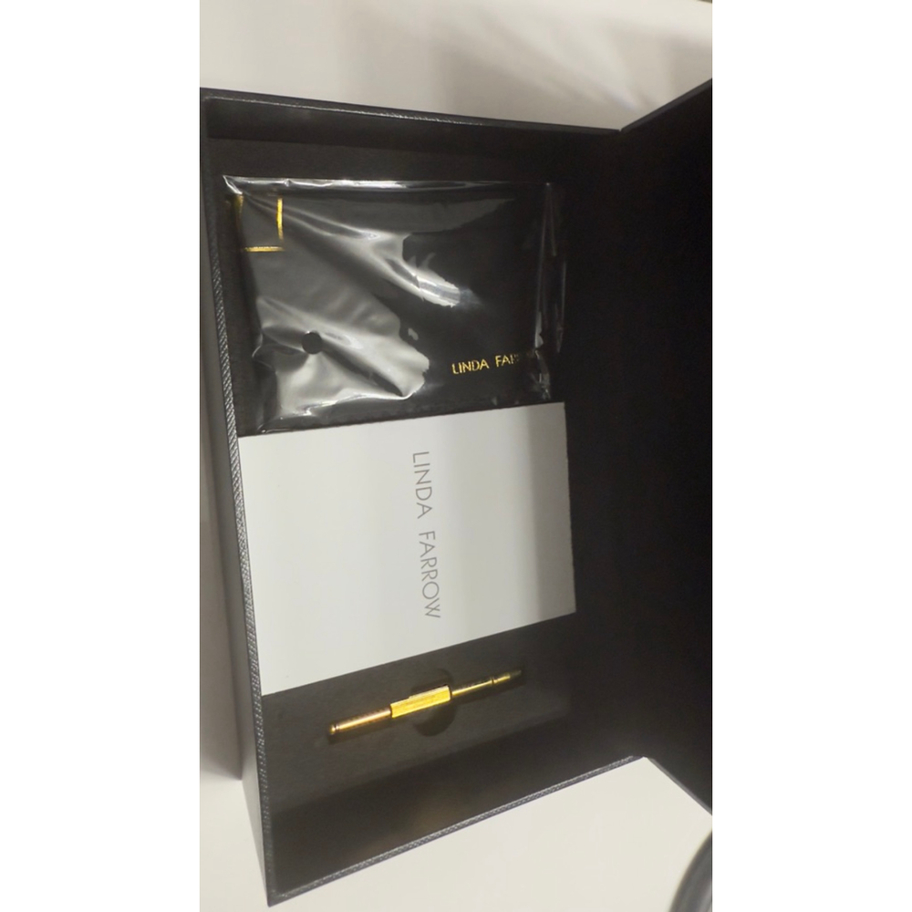 Unisex Linda Farrow Optical Glasses Black/Gold One Size LFL562 optical - Picture 11 of 14
